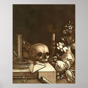 Alles in Vanity Black Outline Art Poster