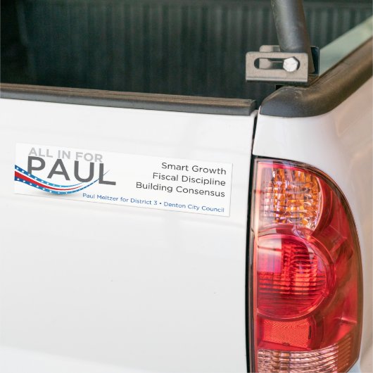Alles in voor Paul Bumpersticker (Op Truck)