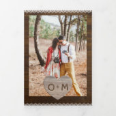 Alles Inclusief Rustiek Houten Kant Foto RSVP Prog Drieluik Uitnodiging (Cover)