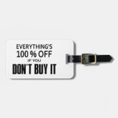 Alles is 100% korting als je het niet koopt bagagelabel (Voorkant horizontaal)