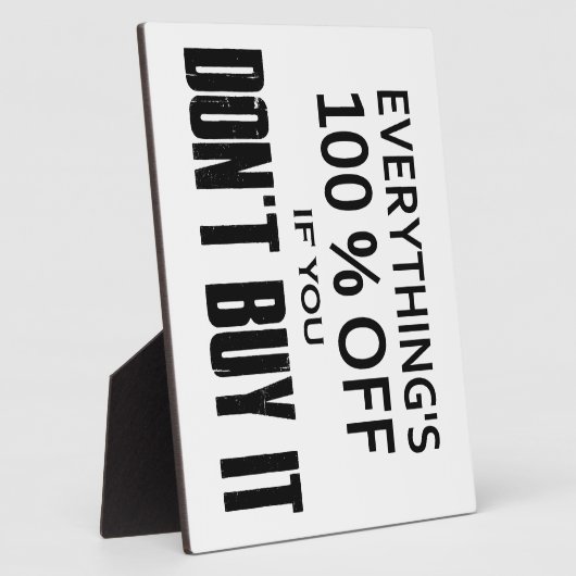 Alles is 100% korting als je het niet koopt fotoplaat (Zijkant)