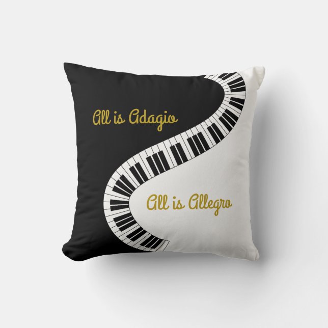 Alles is Adagio, Alles is Allegro Piano Christmas Kussen (Voorkant)