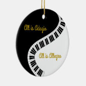 "Alles is Adagio" Music Silent Night Keramisch Ornament (Rechts)