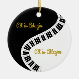 "Alles is Adagio" Music Silent Night Keramisch Ornament