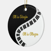 "Alles is Adagio" Music Silent Night Keramisch Ornament (Links)