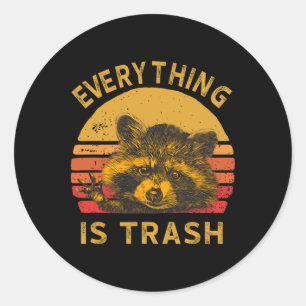 Alles Is Afval Pret Wasbeer Foto Camping Hoog Ronde Sticker