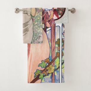 Alles is Alphonse Mucha Bad Handdoek