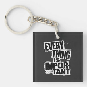 ALLES IS BELANGRIJK Anti Design Typografie A Sleutelhanger