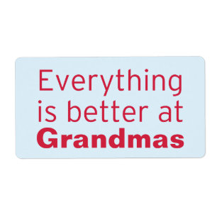 Alles is beter bij oma etiket