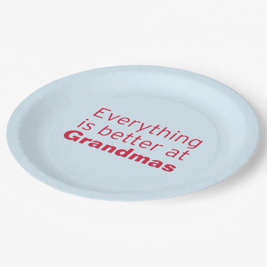 Alles is beter bij oma papieren bordje (Gekanteld)