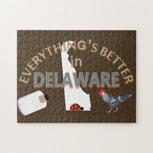 Alles is beter in Delaware Puzzle Legpuzzel (Horizontaal)
