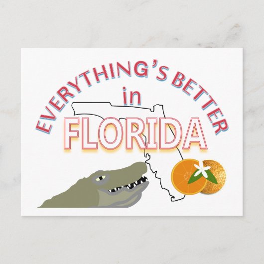Alles is beter in Florida Briefkaart (Voorkant)