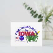 Alles is beter in Iowa Briefkaart (Staand voorkant)