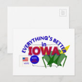 Alles is beter in Iowa Briefkaart (Voorkant / Achterkant)