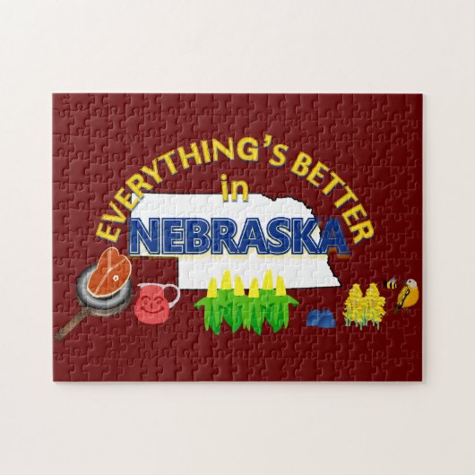 Alles is beter in Nebraska Puzzle Legpuzzel (Horizontaal)