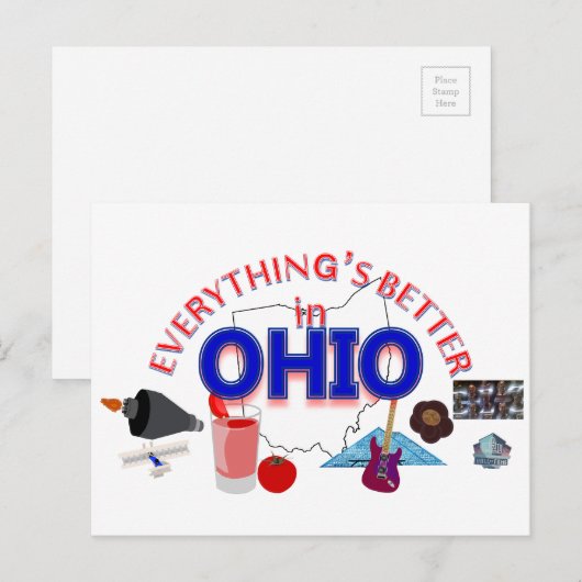 Alles is beter in Ohio Briefkaart (Voorkant / Achterkant)
