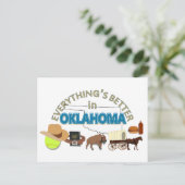 Alles is beter in Oklahoma Briefkaart (Staand voorkant)
