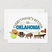 Alles is beter in Oklahoma Briefkaart (Voorkant / Achterkant)