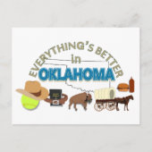 Alles is beter in Oklahoma Briefkaart (Voorkant)