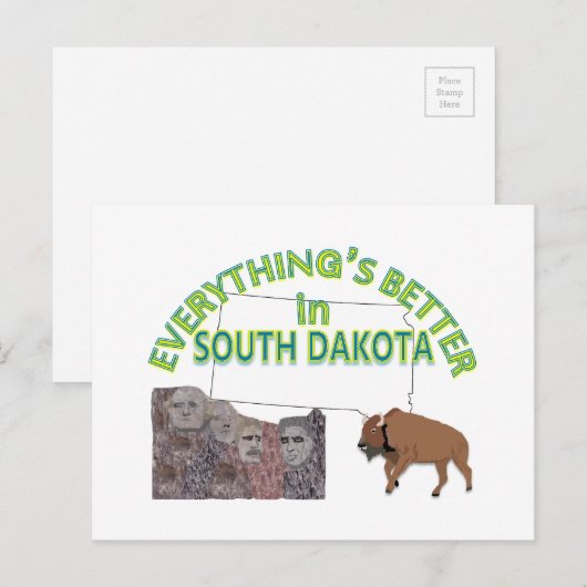 Alles is beter in South Dakota Briefkaart (Voorkant / Achterkant)