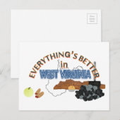 Alles is beter in West Virginia Briefkaart (Voorkant / Achterkant)