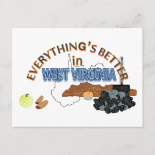 Alles is beter in West Virginia Briefkaart