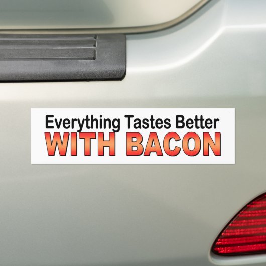 Alles is beter met Bacon grappige sticker (Op auto)