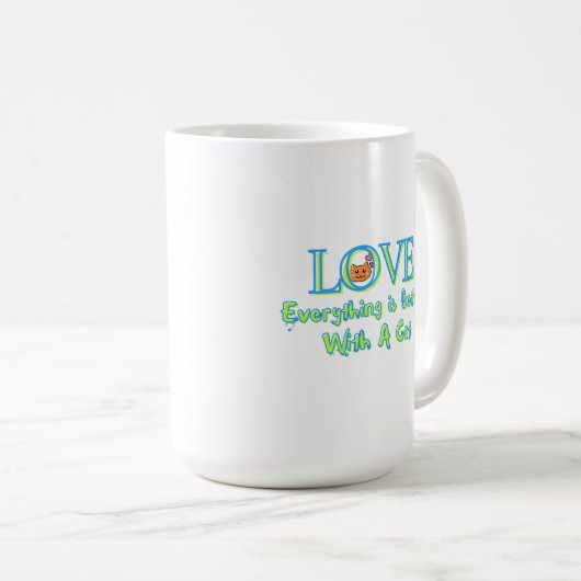 Alles is beter met een Kat Koffiemok (Voorkant rechts)