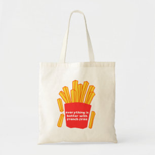 Alles is beter met franse frieten canvas tas