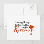 Alles is beter met Ketchup Briefkaart (Voorkant / Achterkant)