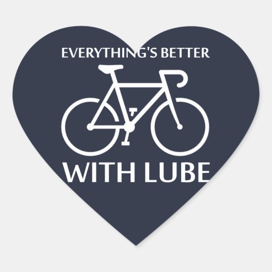 Alles is beter met Lube Hart Sticker (Voorkant)