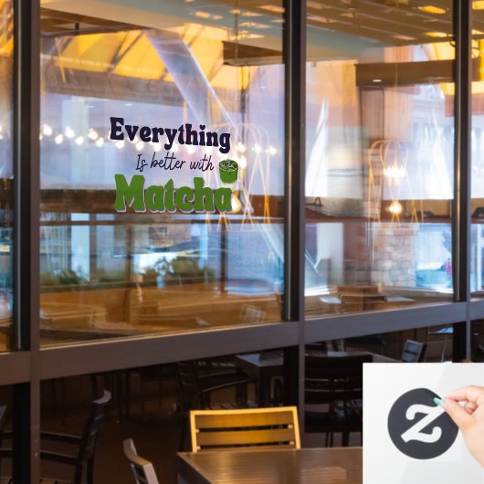 Alles is beter met Matcha, Matcha Cafe Raamsticker (Restaurant Raam)
