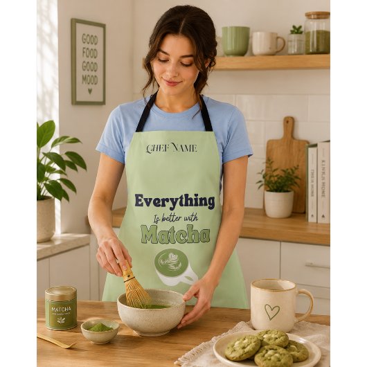 Alles is beter met matcha ,Matcha Groene Thee Schort