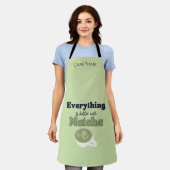 Alles is beter met matcha ,Matcha Groene Thee Schort (Gedragen)