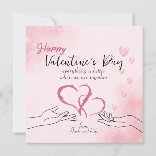 Alles is beter met Valentijnsliefde  Notitiekaartje (Voorkant)