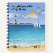Alles is beter op de strand Ocean Scene Notitieboek (Voorkant)