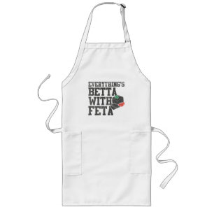 Alles is Betta met Feta Funny Cheese Gag Lang Schort