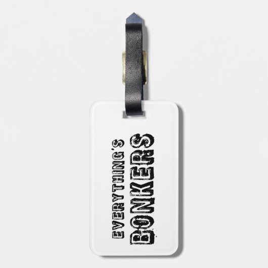 Alles is bonkers bagagelabel (Achterkant verticaal)