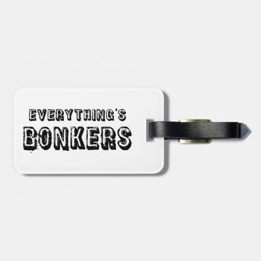 Alles is bonkers bagagelabel (Achterkant horizontaal)