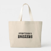 Alles is bonkers grote tote bag (Achterkant)