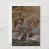 Alles is Bright Family Kerstvakantie Kaart (Voorkant)