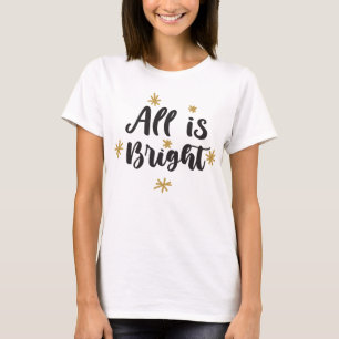 Alles is Bright Merry Kerstboom Grappige Kerstmis T-shirt