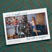 Alles is Bright Minimal Christmas Kinder Foto Feestdagenkaart