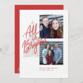 Alles is Brighter 2-fotokerstkaart Kaart (Voorkant / Achterkant)