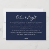 Alles is Calm All is Bright 4 Photo Navy Blue Whit Feestdagenkaart (Achterkant)