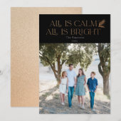 Alles is Calm All is Bright Kerstfoto zwart (Voorkant / Achterkant)