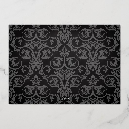 Alles is Calm en Bright Bekleding met kerstfoto Folie Feestdagenkaart (Achterkant)