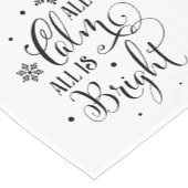 Alles is Calm/Kerstcitaat/Holiday Table Runner Korte Tafelloper (Hoek)