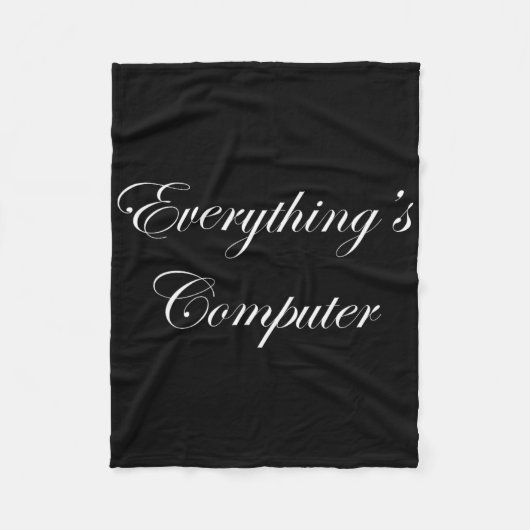 Alles is Computer In Een Tesler Donald Trumps Ele Fleece Deken (Voorkant)