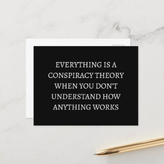 Alles is een complottheorie briefkaart